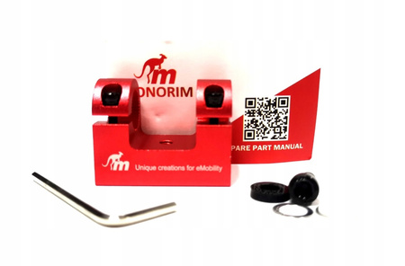 Uchwyt Błotnika MONORIM FS adapter podkładka Xiaomi M365 / M365 PRO / PRO 2 / 1S / Essential / Mi 3 - CZERWONY