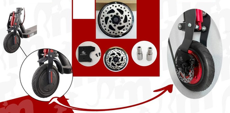 Monorim MD-FB Osłona Pokrywa Przedniego Silnika 36V z tarczą hamulcową i adapterem do Xiaomi M365 / PRO / PRO 2 / 1S / Essential