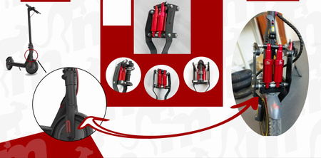 Zawieszenie Monorim DM0 Podwójny amortyzator do Xiaomi M365 / PRO / PRO 2 / 1S / Essential