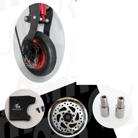 Monorim MD-FB Osłona Pokrywa Przedniego Silnika 36V z tarczą hamulcową i adapterem do Xiaomi M365 / PRO / PRO 2 / 1S / Essential