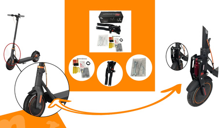 Zawieszenie Monorim MF0 do Ninebot F20 / F30 / F40 - kolor Czarny/Czerwony