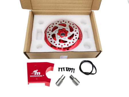 Monorim MD-FB RED Osłona Pokrywa Przedniego Silnika 36V z tarczą hamulcową i adapterem RED do Xiaomi M365 / PRO / PRO 2 / 1S / Essential. Zainstaluj Przedni hamulec