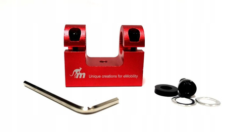 Uchwyt Błotnika MONORIM FS adapter podkładka Xiaomi M365 / M365 PRO / PRO 2 / 1S / Essential / Mi 3 - CZERWONY